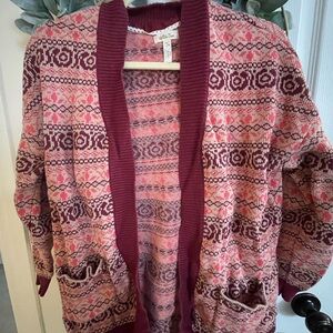 Matilda Jane Pink and Purple Patterned Cardigan